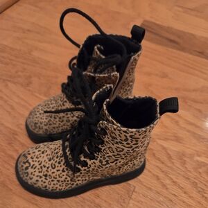 Zara Leopard Print Kids Boots Size 23